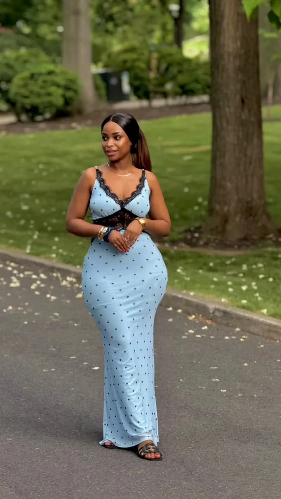 Sky Lace Polka Maxi from the collection